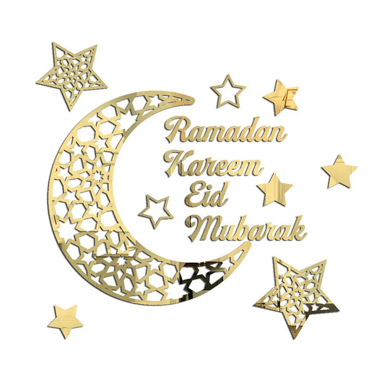 ملصقات جدارية عاكسة ثلاثية الأبعاد رمضانية
